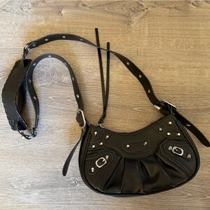 Black Studded Goth Purse Crossbody